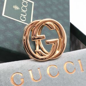 1円 美品 グッチ GUCCI インターロッキングG スカーフリング スカーフ留め アクセサリー ゴールド レディース 箱・保存袋付き