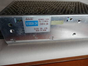 中古パワーサプライ　K100A-24 入力 100V 出力 24V 4,5A 　動作確認済　