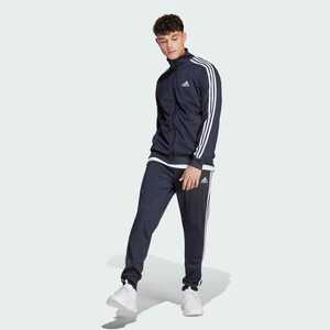 新品 adidas ジャージ上下セット XL ベーシック スリーストライプス エッセンシャルズ3本線ライン ストリコット トラックスーツ アディダス