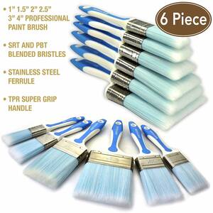 KingOrigin premium plastic paint steering wheel brush 6 pcs set 6 kind size piece writing brush picture painting art industrial arts handcraft DIY