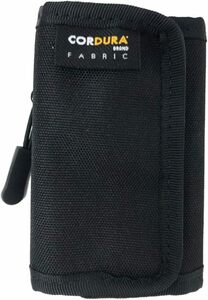 CORDURA FABRIC ミニマルウォレット 厚さ8mm 縦7cm 横10cm 札 小銭入れ 三つ折り財布 コインケース 軽量 コーデュラファブリック ブラック