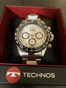 新品 TECHNOS TSM411クロノグラフ シルバー 腕時計 