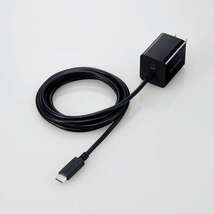 USB AC充電器 USB Power Delivery準拠 最大出力20W USB Type-C×1ポート+USB Type-Cケーブル一体型 コンパクトサイズ: MPA-ACCP37BK_画像2