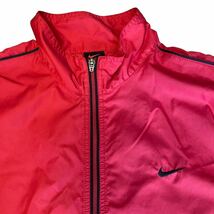 70s 80s 90s NIKE CLIMA-FIT back zip jacket ナイロンジャケット 赤 red ゴルフ フルジップ adidas アディダス ナイキ ジャンパー puma_画像3