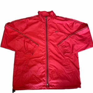 70s 80s 90s NIKE CLIMA-FIT back zip jacket ナイロンジャケット 赤 red ゴルフ フルジップ adidas アディダス ナイキ ジャンパー puma