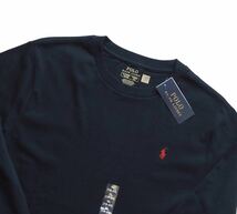 新品未着用　ポロラルフローレン正規品　日本M～L相当　長袖Tシャツ　黒　ジーンズやジャケットにも　ロンT　高級ブランド　男女兼用_画像1