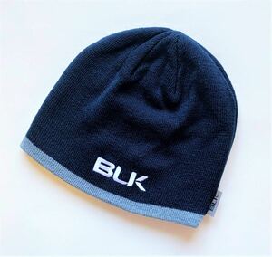 新品未着用　BLK　ビーエルケー　ビーニーキャップ　ネイビー　フリーサイズ　ウィンタースポーツやリーグワンラグビー観戦にも　ニット帽