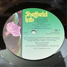 ☆洗浄済 プロコフィエフ ロメオとジュリエット エーリッヒ・ラインスドルフ Sheffield Lab盤 独プレス 帯/ライナー付き LP_画像6