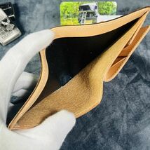 【浅草革具】イタリアンレザー メンズ　財布 長財布　二つ折り財布 牛革 ヌメ革 1円 ハンドメイド　 コインケース　カード入れ　黒_画像8