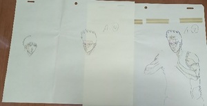 (6) cell picture for autograph color sketch indication paper 2 sheets . road .. south . river maple . north Slam Dunk SLAMDUNK higashi . animation Inoue male . cell picture less 