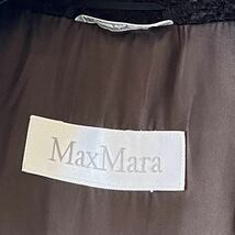 未使用級美品 最高級白タグ マックスマーラ アルパカ ふわモコ テディ ロングコート Max Mara ダブルブレスト ダークブラウン 36 M相当_画像8