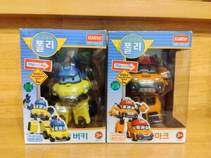 Robocar Poli（ロボカーポリー）新キャラクター 変身ロボット 山岳救助隊 マーク バキー セット