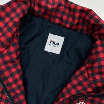 FILA GOLF フィラ 中綿 ダウンジャケット ブルゾン チェック柄 L/レディース/ゴルフ スポーツ_画像6