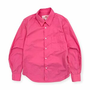 H&M × COMME des GARCONS コムデギャルソン × エイチアンドエム コラボ コットン 長袖シャツ サイズ 34/ピンク