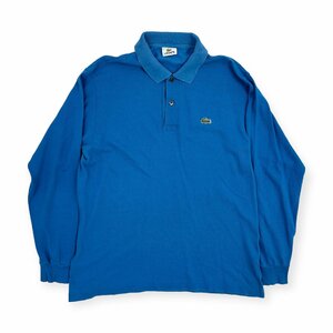 LACOSTE ラコステ ワンポイント ワニ刺繍 コットン 長袖 ポロシャツ サイズ 5 /ブルー/ファブリカ