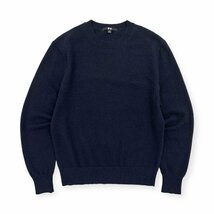 カシミヤ100%◆UNIQLO ユニクロ クルーネック 長袖 ニットセーター Sサイズ / ネイビー レディース カシミア k-117_画像1