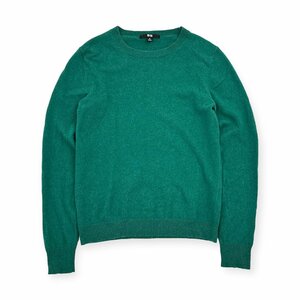 カシミヤ100%◆UNIQLO ユニクロ ニット セーター サイズM/グリーン系/レディース/カシミア m-78