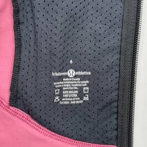 lululemon ルルレモン フルジップ ストレッチ ジャケット ジャンパー ブルゾン 6/レディース ブラック×ピンク/トレーニング_画像5