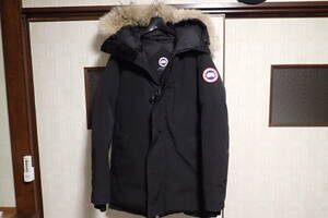 美品CANADA GOOSE カナダグース シャトー パーカ 国内正規品 ダウン ブラック メンズM 即決 ジャスパー