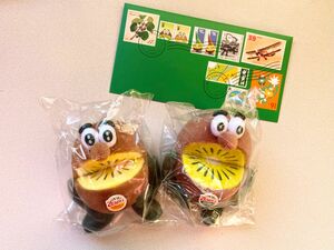 新品 ゼスプリ キウイブラザーズ ぬいぐるみ 小 当選 グリーン ゴールド ペア Zespri 