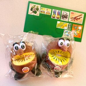 新品 ゼスプリ キウイブラザーズ ぬいぐるみ 小 当選 グリーン ゴールド ペア Zespri