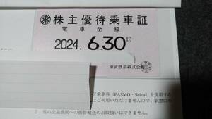 東武鉄道　株主優待乗車証　電車全線　女性名義