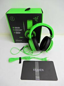 100Z246★【中古品】RAZER/レイザー KRAKEN ゲーミングヘッドセット ヘッドホン