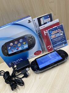 （147）送料無料 SONY PS Vita PCH-1100 AB01 3G Wi-Fiモデル 本体 クリスタルブラックPlay Station crystal black 