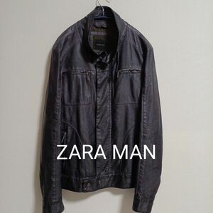 【即日発送】ZARA MAN フェイク レザー m-65 ジャケット