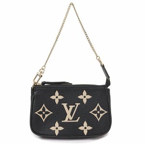 （新品・未使用品）ルイ ヴィトン LOUIS VUITTON ミニ ポシェット アクセソワール ポーチ チェーン モノグラムアンプラント 黒 M80732