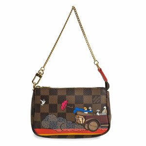 （新品・未使用品）ルイ ヴィトン LOUIS VUITTON チェーン ミニ ポシェット アクセソワール ポーチ ダミエ ゴールド金具 N41426 箱付