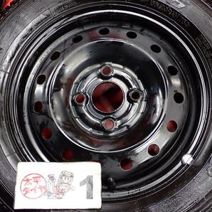 スタッドレス ホンダ純正スチール〈キャップ無〉+ トーヨー ガリットG5 [ 155/70R13 ] 8.5分山★ バモス エヌバン バモス ホビオ stwt13の画像5