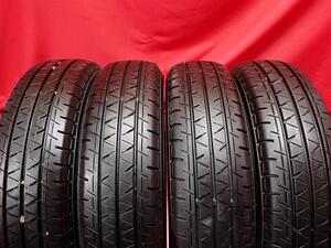 中古タイヤ 145/80R12 80/78N 4本セット ヨコハマ ブルーアースVAN RY55 YOKOHAMA BluEarth VAN RY55 8分山★n12 商用車6PR エブリィ NV100