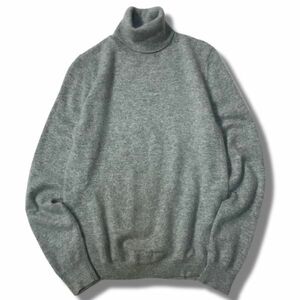 《良品◎》UNIQLO ユニクロ★上質カシミヤ100％*タートルネック*ニット*セーター*グレー*サイズL(MW2704)◆S60