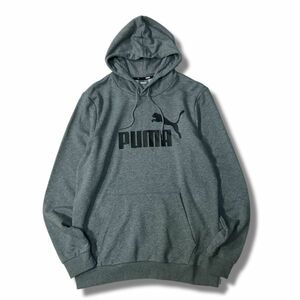 《良品◎》PUMA プーマ★ビッグロゴ*フーデットプルオーバーパーカー*グレー*サイズXL(MA5525)◆S80