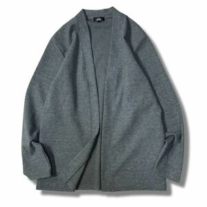 《良品◎》BERNINGS SHO バーニングショー★ニットジャケット*カーディガン*グレー*サイズL(MA5555)◆S60