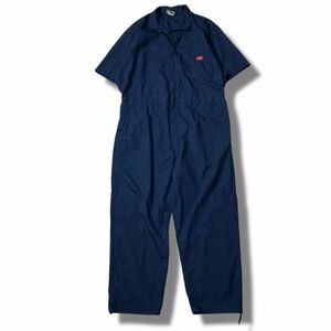 《良品◎》Dickies ディッキーズ★ワンポイント*オールインワン*つなぎ*ジャンプスーツ*ネイビー*50/RG(MA5643)◆S80