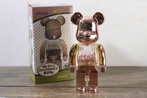 ☆ベアブリック 400％ BE@RBRICK My First Baby Pink＆Gold Ver. フィギュア 千秋 メデュコムトイ De2505