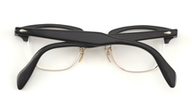 貴重 1950's American Optical アメリカンオプティカル Sirmont サーモント Onyx オニキス ブラック 黒 マルコムX 金張り 44/24 美品 A1444_画像2