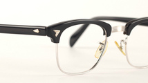 貴重 1950's American Optical アメリカンオプティカル Sirmont サーモント Onyx オニキス ブラック 黒 マルコムX 金張り 44/20 美品 A1445_画像7