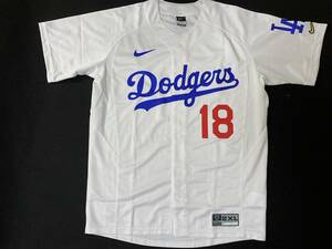 山本由伸 2XL（XO） ドジャース　ロサンゼルス ユニフォーム　アンオフィシャル　ナイキ MLB バッターマン ワッペン パンツ付き 大谷翔平