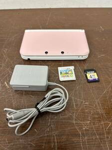 I # Nintendo ニンテンドー 3DS LL ピンクXホワイト 本体 すぐ遊べるセット とびだせどうぶつの森 付き 動作確認済み 初期化済み