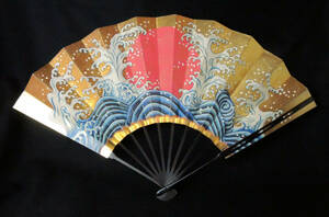 ●仕舞扇・飾り扇子・日の出に波裏は老松・京都十松屋謹製