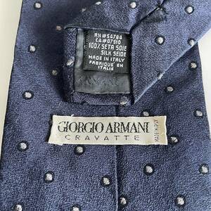 GIORGIO ARMANI(ジョルジオアルマーニ) ネイビーグレー丸ドットネクタイ