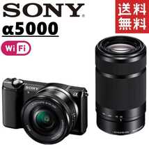 ソニー SONY α5000 ILCE-5000 ダブルレンズセットブラック ミラーレス 一眼レフ カメラ 中古_画像1