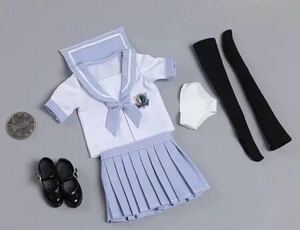 1/6スケール 女性フィギュア衣装　学生服　セーラー服　2タイプあり　制服　ミニスカート　フルセット　女子高生　JK