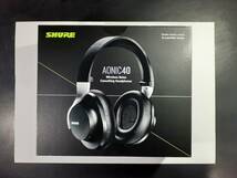 【新品・未開封】SHURE シュア AONIC 40 ワイヤレス・ノイズキャンセリング・ヘッドホン SBH1DYBK1-J ブラック 黒 プロ仕様 密閉型_画像1