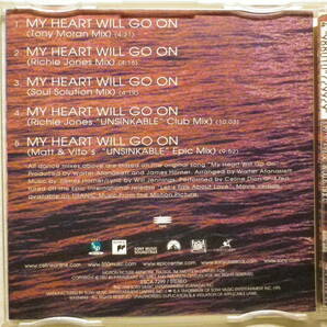 『Celine Dion/My Heart Will Go On～Dance Mixes(1998)』(1998年発売,ESCA-7299,廃盤,国内盤帯付,歌詞対訳付,5track,Remix,Titanic)の画像3