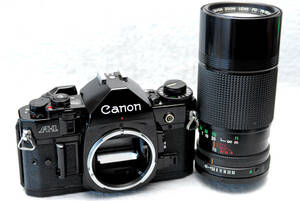 （綺麗）Canon キャノン 昔の高級一眼レフカメラ A-1ボディ + 純正レンズ付 希少品