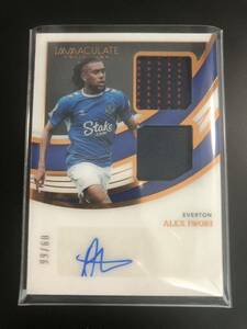 09/66 アレックスイウォビ PANINI IMMACULATE COLLECTION SOCCER DUAL SWACH AUTOGRAPHS EVERTON ALEX IWOBI エヴァートン 直筆サイン